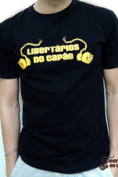 Camiseta Libertários do Capão Preta Masculina