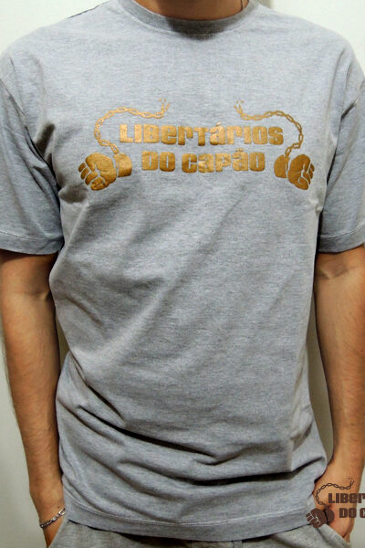 Camiseta Libertários do Capão Cinza Masculina