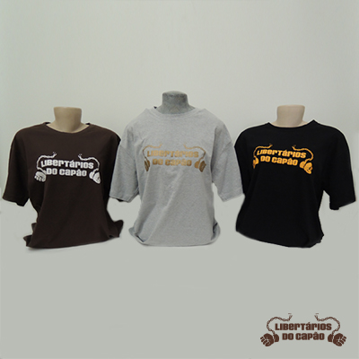 Camiseta Libertários do Capão Cinza Masculina